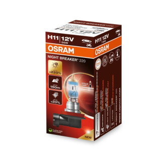 ЛАМПОЧКА H11 12V 55W NIGHT BREAKER+220% OSRAM 64211NB220