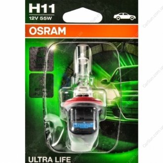 Автолампа Ultra Life H11 PGJ19-2 55 W прозора OSRAM 64211ULT01B