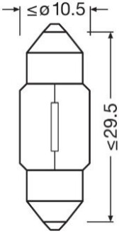 Автолампа 10W OSRAM 64382BL