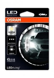 Автолампа LEDriving Premium C5W SV8,5-8 1 W белая OSRAM 6497WW-01B (фото 1)