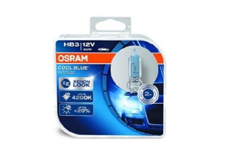 Автолампа Cool Blue Intense HB3 P20d світло-блакитна OSRAM 9005CBIHCB (фото 1)