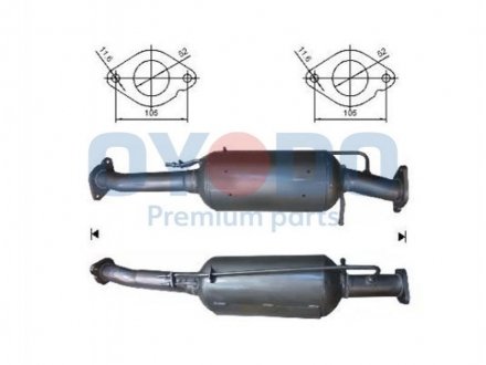 Противосажный/пылевой фильтр, система отвода ВГ OYODO 20N0025-OYO