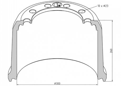 Барабан Гальмівний Bpw Eco Maxx 300*200Mm PE AUTOMOTIVE 046.428-00A