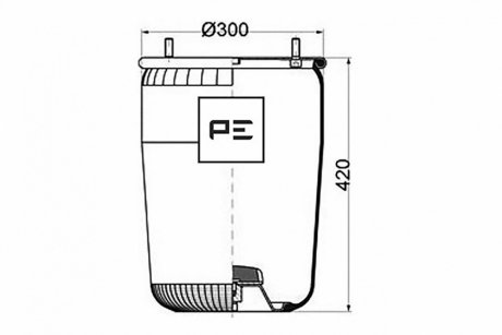 Пневмоподушка. 084.116-71 PE AUTOMOTIVE 084.116-71A