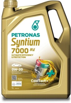 Олива моторна SYNTIUM 7000 AV 0W-20 SN+ (5L) Petronas 70410M12EU