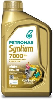 Олива моторна SYNTIUM 7000 LL 0W-20 SP (1L) Petronas 70719E18EU