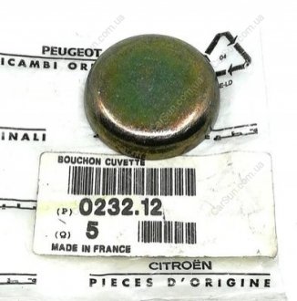 Заглушка ГБЦ Peugeot/Citroen 023212 (фото 1)