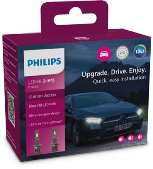 ЛАМПОЧКА ULTINON ACCESS 2500 LED H1 12V 13W P14.5S (NO ECE) 2ШТ. PHILIPS 11258U2500CX