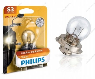 Автолампа S3 15 W прозрачная PHILIPS 12008BW