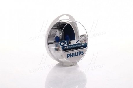 Лампа накалу H3 12V 55W PK22s Diamond Vision 5000K (вир-во) PHILIPS 12336DVS2