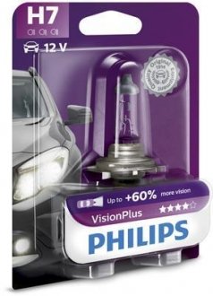 Лампа накалу H7VisionPlus12V 55W PX26d PHILIPS 12972VPB1 (фото 1)