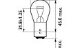 Лампа накаливания, фонарь указателя поворота, Лампа накаливания, фонарь сигнала тормож./ задний габ. огонь, Лампа накаливания, фонарь сигнала торможения, PHILIPS 13499CP (фото 3)