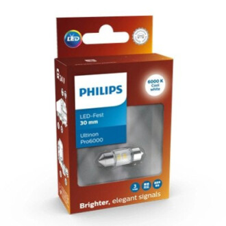 ЛАМПА LED 24V C5W 2W ULTINON PRO6000SI PHILIPS 24844CU60X1