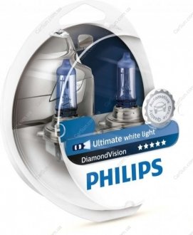 Автолампа DiamondVision HB4 P22d 55 W синяя PHILIPS 9006DVS2