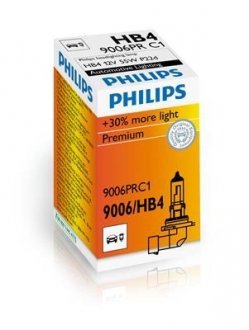 Лампа HB4 12V 51W P22D Premium 30% extra light упаковка коробка - 9006 PR C1 (N10130001 / 90981YZZAF / 9098113064) PHILIPS 9006PRC1