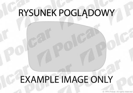 Скло дзеркала зовнішнього правий Polcar 1307552E (фото 1)