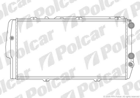 Радітор Audi 100/200 1.9/2.0/2.2/2.3 -90 Polcar 131508A1