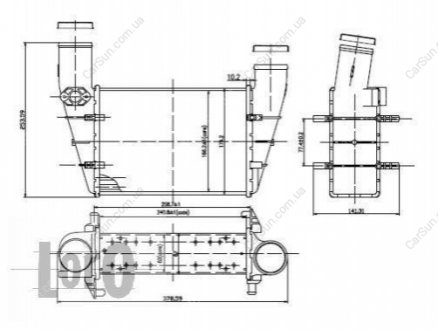 Радіатор повітря (Інтеркулер) Polcar 1324J8-1