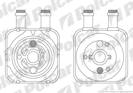 Радиатор масла Polcar 1324L82X