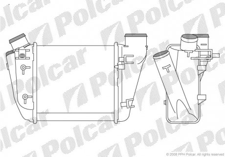 Радиатор воздуха (Интеркулер) Polcar 1325J83X (фото 1)