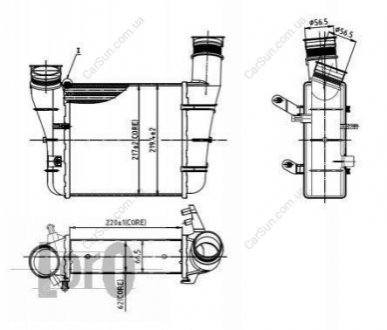 Радіатор повітря (Інтеркулер) Polcar 1325J8-6 (фото 1)