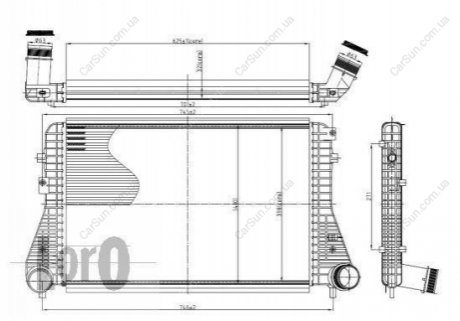 Радіатор повітря (Інтеркулер) Polcar 1332J8-1