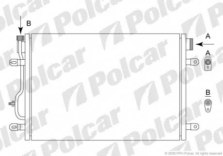 Радіатор кондиціонера Polcar 1334K8C1S