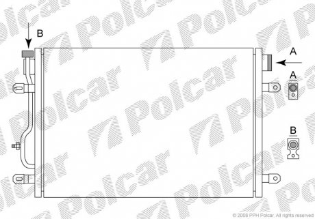 Радиатор кондиционера Polcar 1334K8C2 (фото 1)