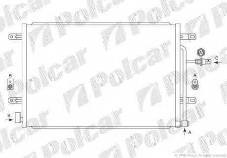Радиатор кондиционера Polcar 1335K82X (фото 1)