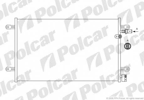 Радиатор кондиционера Polcar 1338K81X (фото 1)