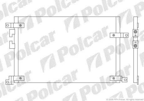 Радіатор кондиціонера Polcar 1408K8C1