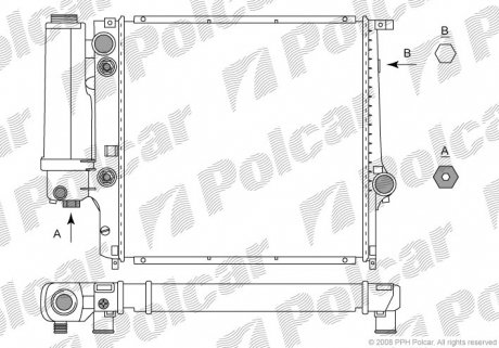 Радиатор охлаждения Polcar 200708-5