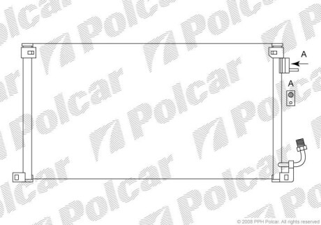 Радіатор кондиціонера Polcar 2306K8C2