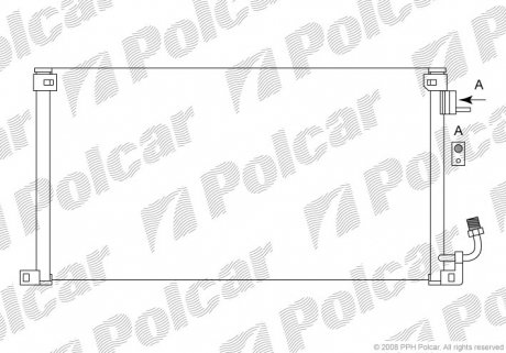 Радіатор кондиціонера Polcar 2306K8C2