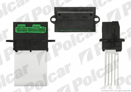 Перемикач вентилятора салону (резистор, Автоматичне кондиціонування) Citroen C5/Peugeot 607/Renault Scenic Polcar 2315KST-3