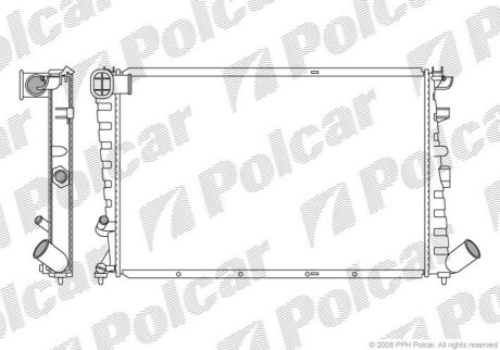 Радіатор охолодження Polcar 232508A7