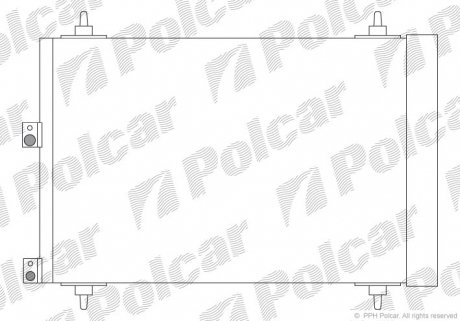 Радиатор кондиционера Citroen Berlingo/Peugeot Partner 06- Polcar 2327K8C3S
