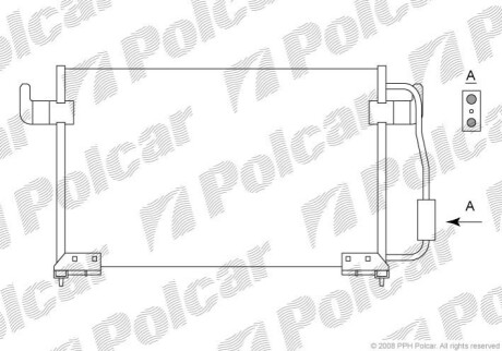 Радиатор кондиционера Polcar 2330K8C2