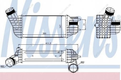 Радиатор воздуха (Интеркулер) Polcar 2331J8-1