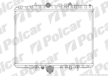 Радиатор, охлаждения дивгателя Polcar 233208-6