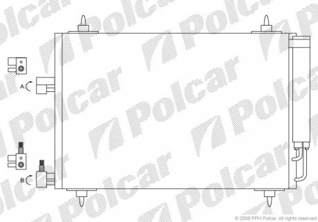 Радиатор кондиционера Polcar 2332K8C1