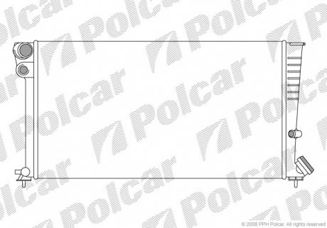 Радіатор охолодження (МКПП) Citroen Berlingo 96- /Peugeot 306 97- Polcar 235008A5 (фото 1)