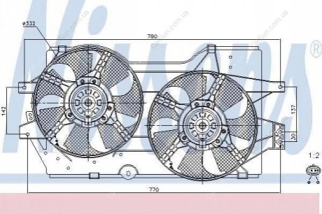 Вентилятор с корпусом/кронштейном Polcar 240123W1 (фото 1)