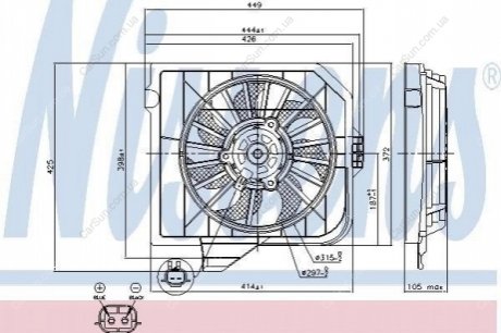 Вентилятор с корпусом/кронштейном Polcar 242023W1S