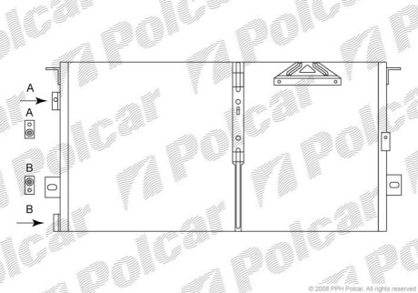 Радиатор кондиционера Polcar 2420K8C4