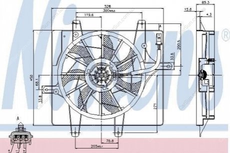 Вентилятор с корпусом/кронштейном Polcar 245023W1S