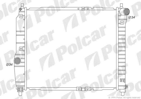 Радіатор охолодження Polcar 250008