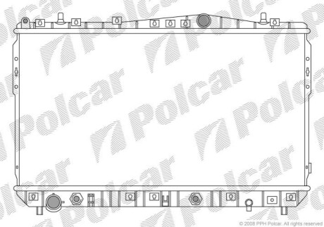 Радіатор охолоджування двигуна Polcar 2505082K