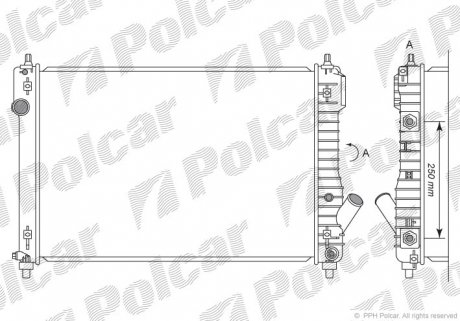 Радиатор охлаждения Polcar 2515083 (фото 1)