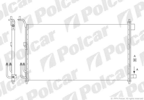 Радіатор кондиціонера Polcar 2707K8C1S